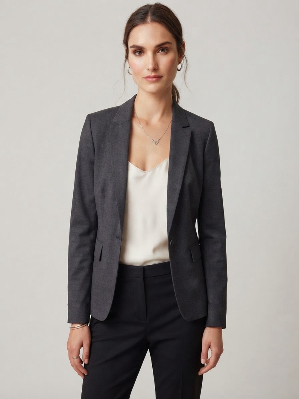 Hugo Boss Women's Dark Gray Tailored Blazer